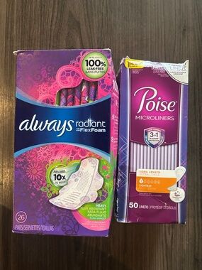 Always Radiant FlexFoam Pads - Purple & Pink Packaging